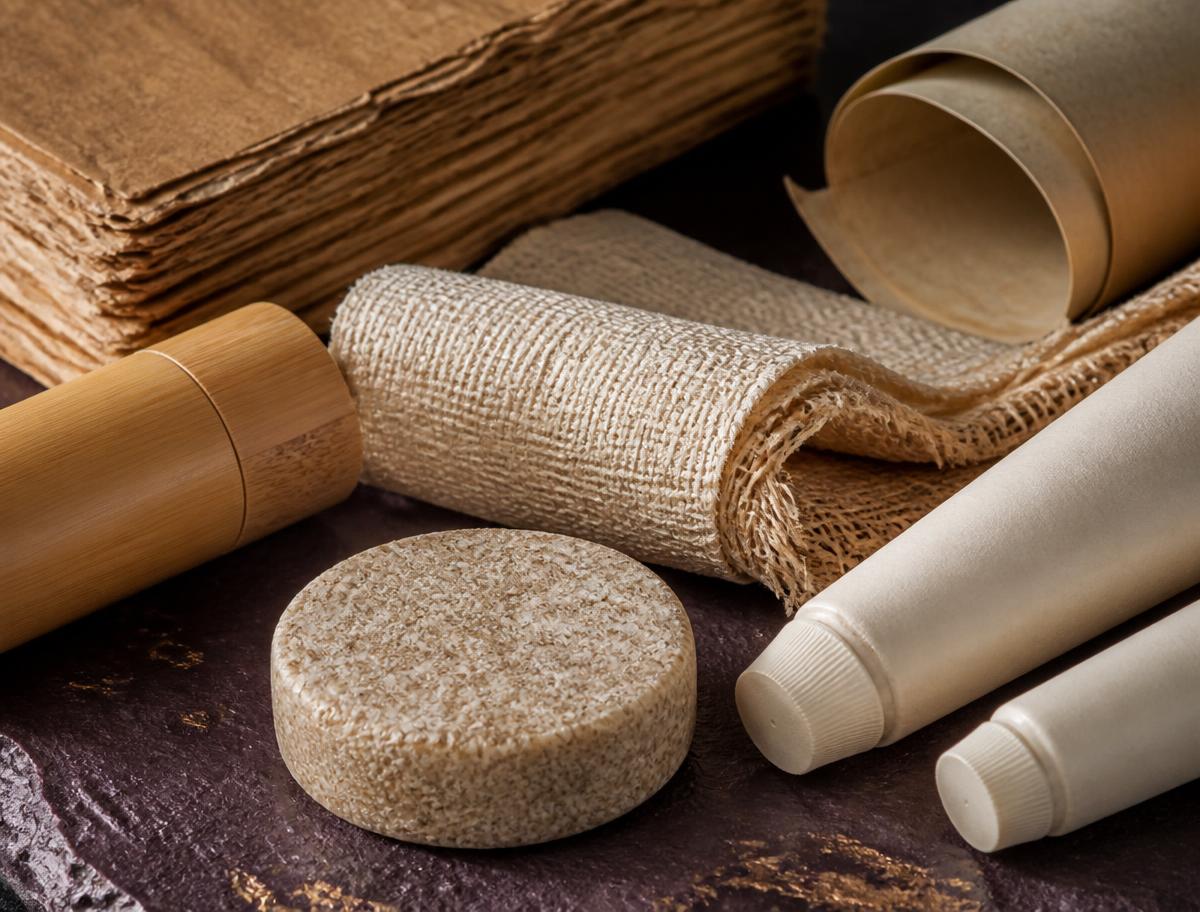 Bamboo, wheat straw, paper tubes and plant fibre packaging materials